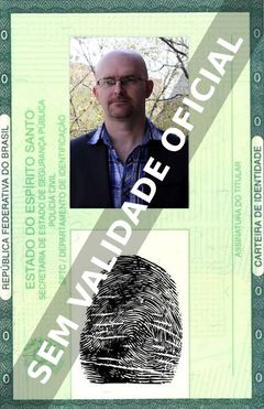 Imagem hipotética representando a carteira de identidade de Alex Sebastian Laibach
