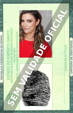 Imagem hipotética representando a carteira de identidade de Alexandra Fatovich