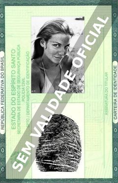 Imagem hipotética representando a carteira de identidade de Alexandra Stewart