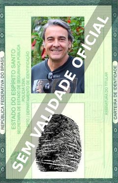 Imagem hipotética representando a carteira de identidade de Alexandre Borges