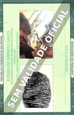Imagem hipotética representando a carteira de identidade de Alexandre Ottoni