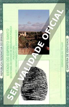 Imagem hipotética representando a carteira de identidade de Alexandre Santos