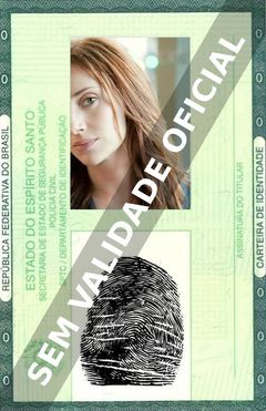 Imagem hipotética representando a carteira de identidade de Alexis Raben