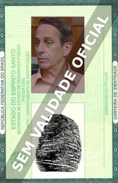 Imagem hipotética representando a carteira de identidade de Alfredo Castro
