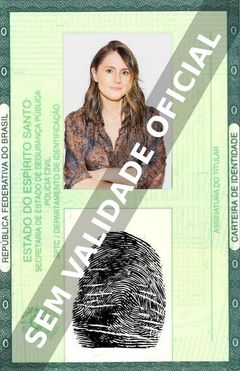 Imagem hipotética representando a carteira de identidade de Ali Marsh