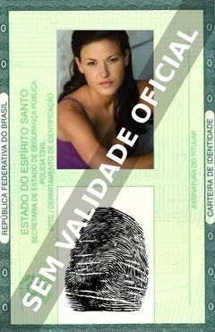 Imagem hipotética representando a carteira de identidade de Alicia Lagano