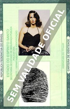Imagem hipotética representando a carteira de identidade de Alida Valli