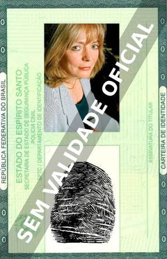 Imagem hipotética representando a carteira de identidade de Alison Steadman