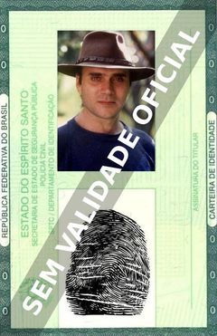 Imagem hipotética representando a carteira de identidade de Almir Sater