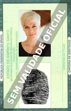 Imagem hipotética representando a carteira de identidade de Amanda Tepe