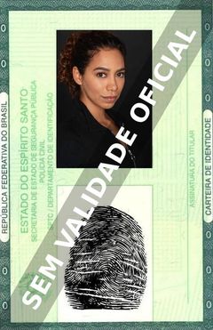 Imagem hipotética representando a carteira de identidade de Amy Correa