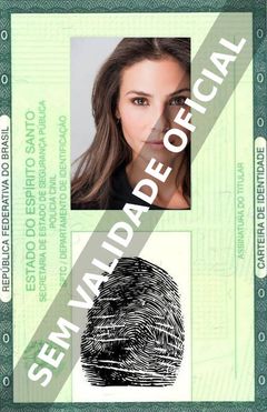 Imagem hipotética representando a carteira de identidade de Ana Ayora