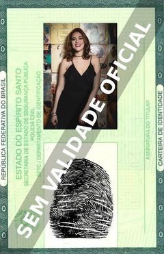 Imagem hipotética representando a carteira de identidade de Ana Clara Lima