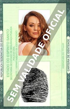 Imagem hipotética representando a carteira de identidade de Ana Cristina de Oliveira