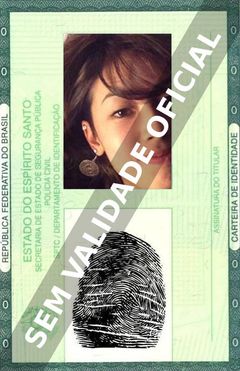 Imagem hipotética representando a carteira de identidade de Ana Hikari