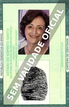 Imagem hipotética representando a carteira de identidade de Ana Lucia Torre