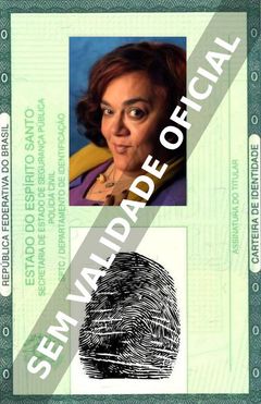 Imagem hipotética representando a carteira de identidade de Ana María Giunta