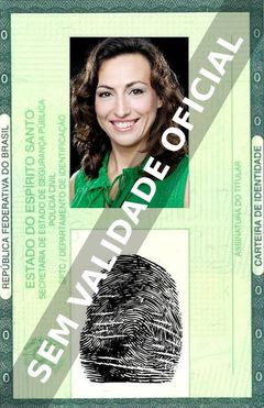 Imagem hipotética representando a carteira de identidade de Ana Videira