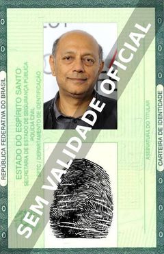 Imagem hipotética representando a carteira de identidade de Anant Singh