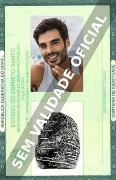 Imagem hipotética representando a carteira de identidade de Anderson Tomazini