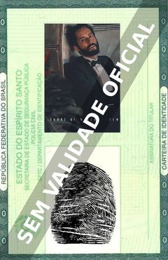 Imagem hipotética representando a carteira de identidade de André De Mello