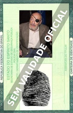 Imagem hipotética representando a carteira de identidade de André De Toth