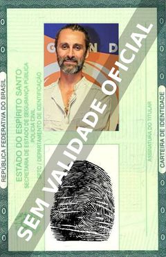 Imagem hipotética representando a carteira de identidade de André Dias