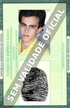 Imagem hipotética representando a carteira de identidade de André Matarazzo