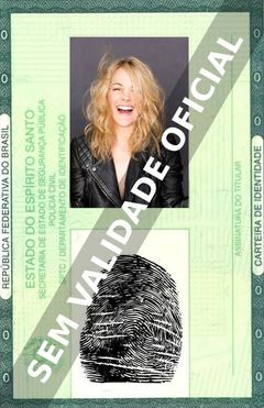 Imagem hipotética representando a carteira de identidade de Andrea Anders