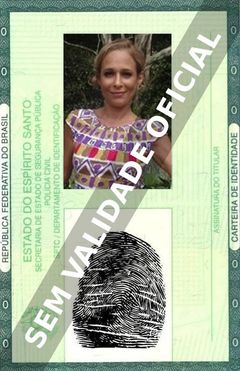 Imagem hipotética representando a carteira de identidade de Andréa Beltrão