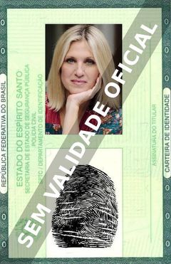 Imagem hipotética representando a carteira de identidade de Andrea Bendewald