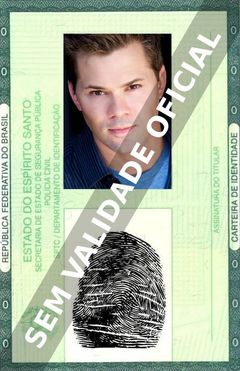 Imagem hipotética representando a carteira de identidade de Andrew Rannells