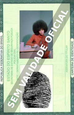 Imagem hipotética representando a carteira de identidade de Angela Davis