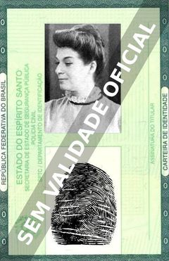 Imagem hipotética representando a carteira de identidade de Angelines Fernández
