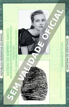 Imagem hipotética representando a carteira de identidade de Angourie Rice