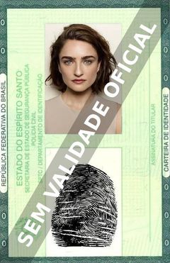 Imagem hipotética representando a carteira de identidade de Ania Bukstein