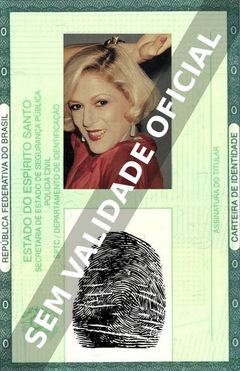 Imagem hipotética representando a carteira de identidade de Anilza Leoni