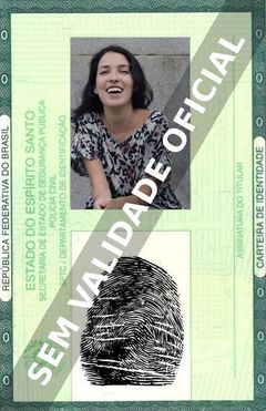Imagem hipotética representando a carteira de identidade de Anita Rocha da Silveira