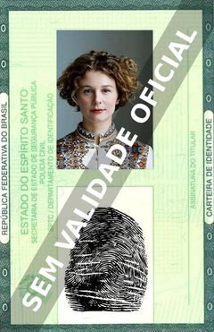 Imagem hipotética representando a carteira de identidade de Anna Maria Sturm