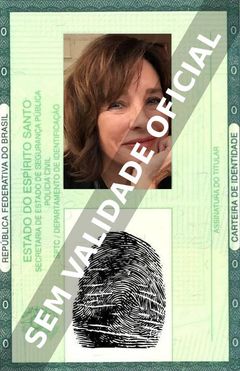 Imagem hipotética representando a carteira de identidade de Anne Archer