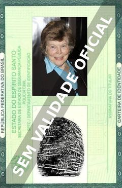 Imagem hipotética representando a carteira de identidade de Anne Jackson