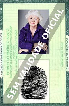 Imagem hipotética representando a carteira de identidade de Annette Badland