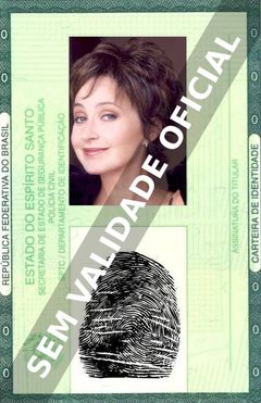 Imagem hipotética representando a carteira de identidade de Annie Potts