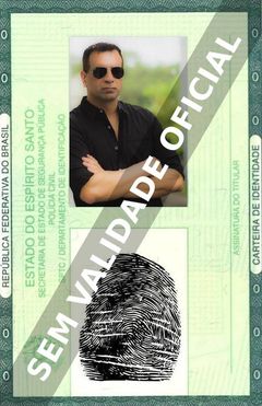 Imagem hipotética representando a carteira de identidade de Anthony Cruze