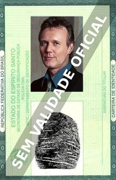 Imagem hipotética representando a carteira de identidade de Anthony Head