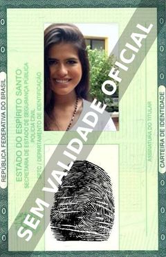 Imagem hipotética representando a carteira de identidade de Antonia Morais