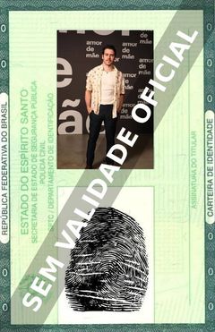 Imagem hipotética representando a carteira de identidade de Antonio Benício