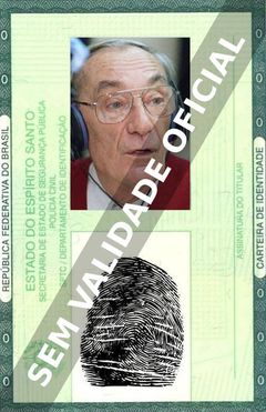 Imagem hipotética representando a carteira de identidade de Antonio Carrizo
