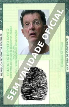 Imagem hipotética representando a carteira de identidade de Antony Gormley