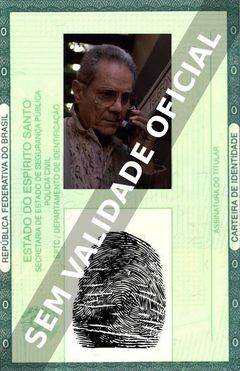 Imagem hipotética representando a carteira de identidade de Antony Ponzini